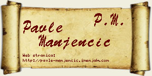 Pavle Manjenčić vizit kartica